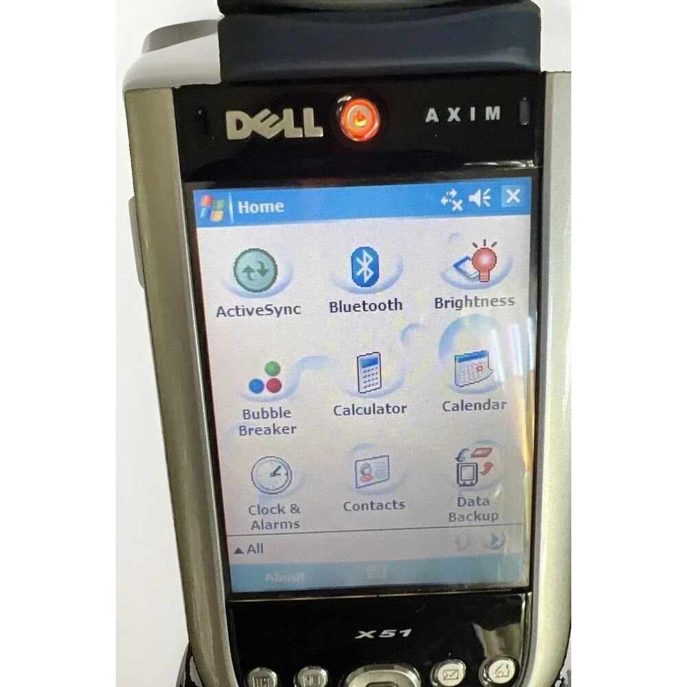 Dell Axim X51/X51v PDA With Cradle, Case and Charger -Socket Scanner